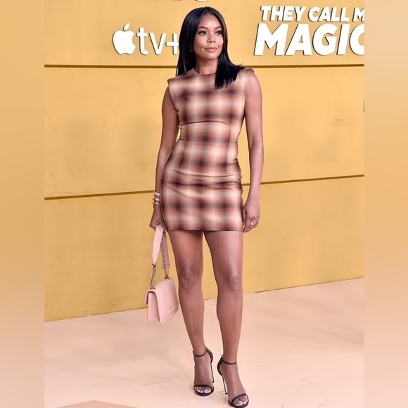 SPORTMAX MaxMara Checked Sleeveless Crewneck Mini Dress. Sz: M US4/6 165/88A NWT - Picture 5 of 16